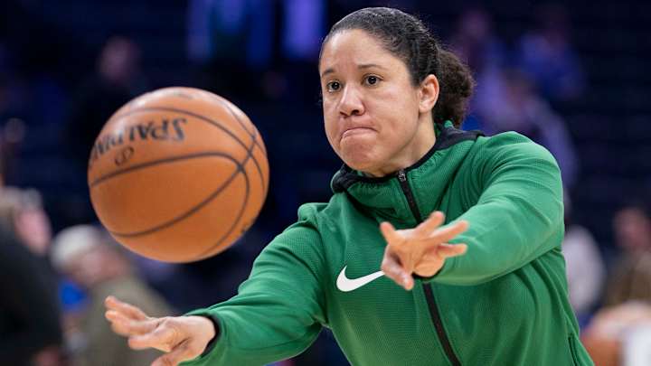 Duke's Kara Lawson Gets Choked Up Talking About Leaving Celtics Duke's Kara Lawson Gets Choked Up Talking About Leaving Celtics