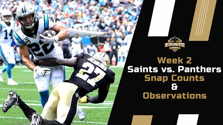 Week 2 Saints Snap Counts and Observations