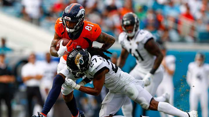 Broncos WR Tim Patrick Suffers Hip Injury Team Hopes Isn't 'Anything Too Bad'