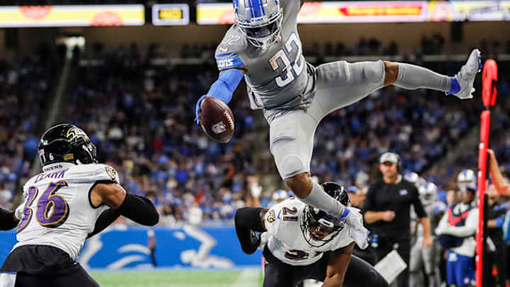 Lions' 106 Receptions by Running Backs Ranked Fourth in NFL