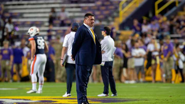 LSU Coach Ed Orgeron Says "Responsibility" of Tigers' Issues Falls Squarely on Him