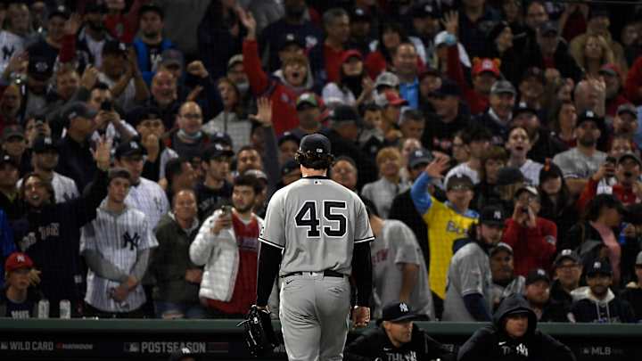 Gerrit Cole Chased Off Mound by Red Sox in American League Wild Card Game