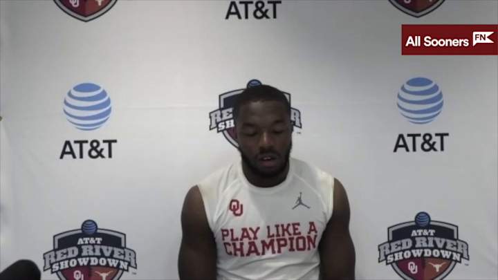 WATCH: Oklahoma WR Marvin Mims Post Texas Press Conference