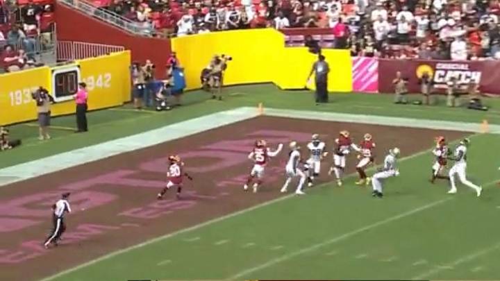 Watch: VFL Marquez Callaway Catches Hail Mary Heave in Saints Game Before Halftime