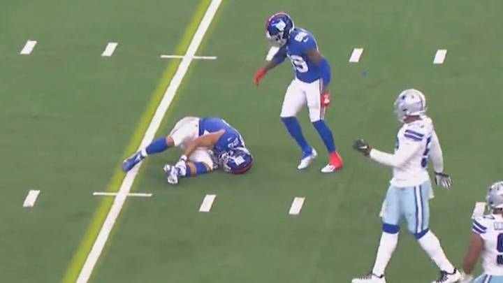 Saquon Barkley Injures Ankle vs. Cowboys, Carted to Locker Room