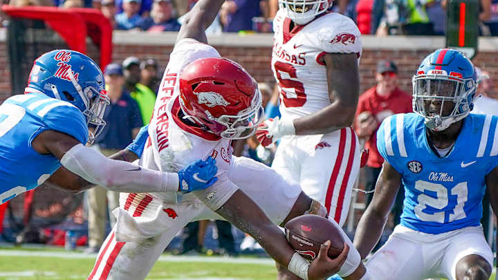 Who Taught KJ to Leap? Sam Pittman Jokes He Taught Jefferson Scoring Jump