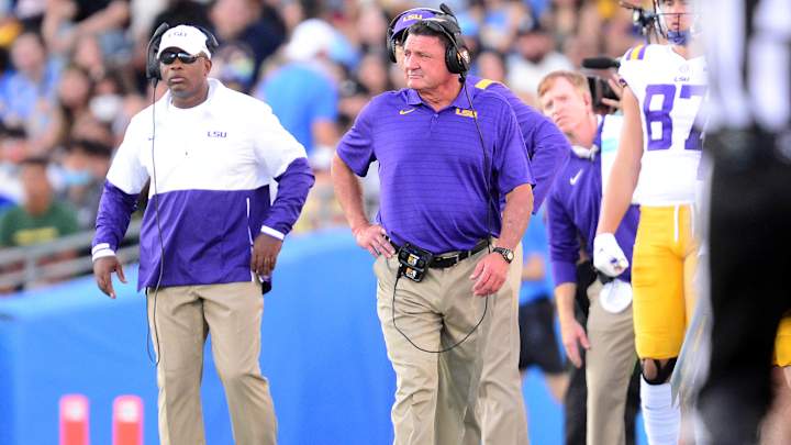 LSU Coach Ed Orgeron Comments on Job Status, Focus on Remaining Positive Through Difficult Stretch