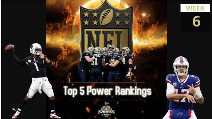 NFL Top 5 Power Rankings For Week 6