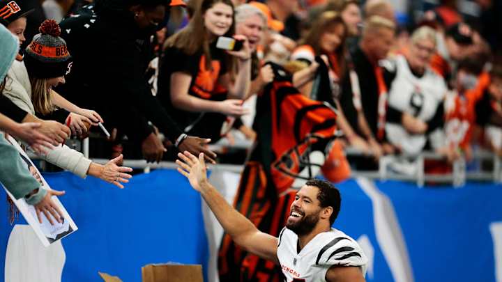 Fan Drops Phone During C.J. Uzomah's Touchdown Celebration, Joe Mixon Saves the Day
