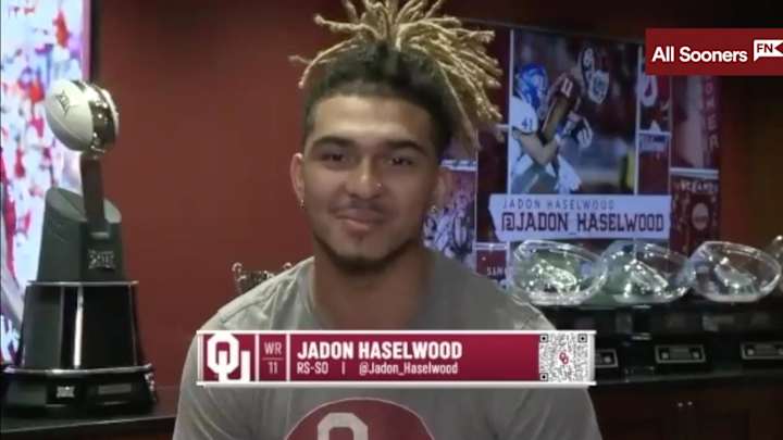 WATCH: Oklahoma WR Jadon Haselwood Press Conference