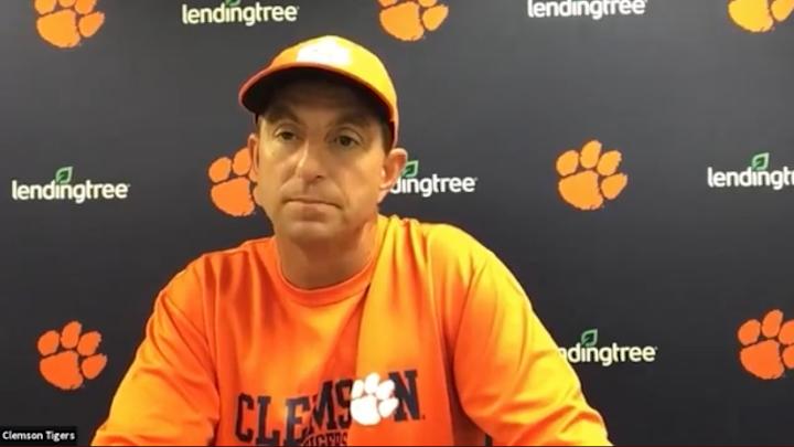 Dabo Swinney says Clemson is not confident ahead of Florida State matchup