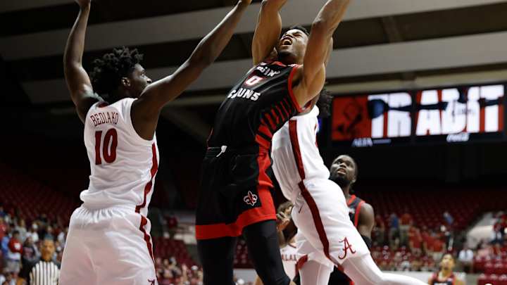 "Angry Chuck": Charles Bediako Battles Around Rim for Alabama Basketball