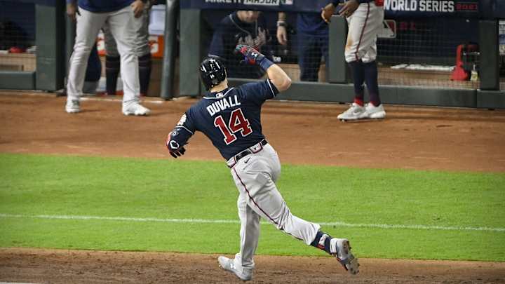 Watch: Adam Duvall Launches Two-Run Homer in Game One of World Series