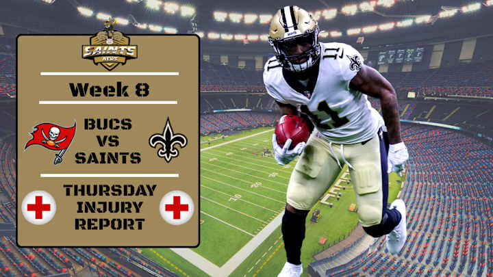 Week 8: Saints Thursday Injury Report