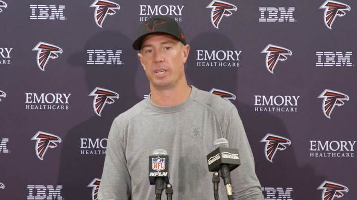 Matt Ryan's Hand Stepped On During First Half vs. Panthers