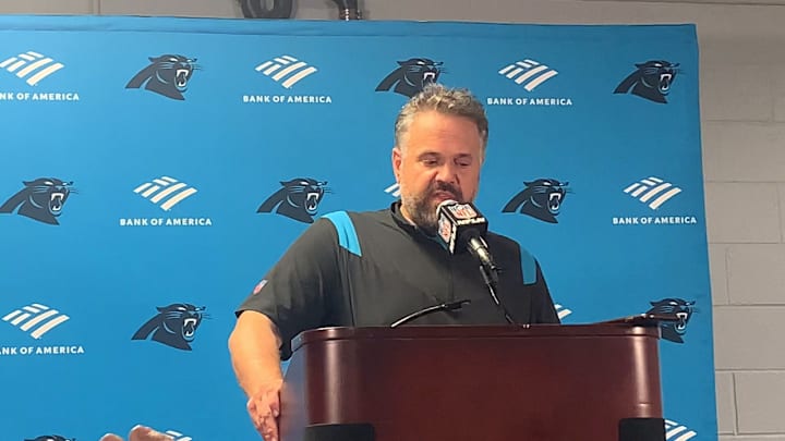 WATCH: Matt Rhule Postgame Press Conference at Falcons