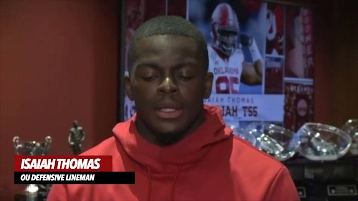 WATCH: Oklahoma DL Isaiah Thomas Press Conference