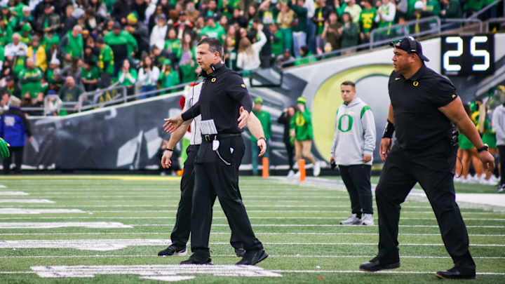 WATCH: Mario Cristobal Reacts to Oregon's Win Over Oregon State