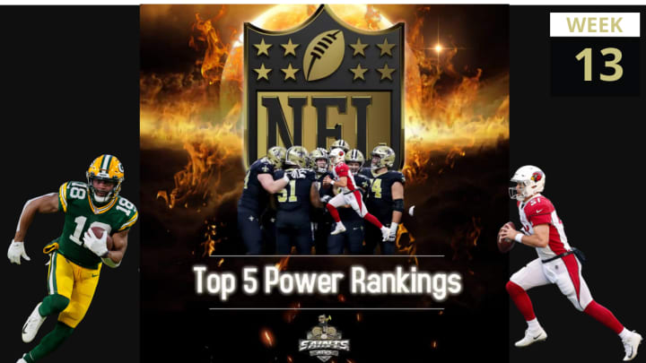 NFL Top 5 Power Rankings for Week 13
