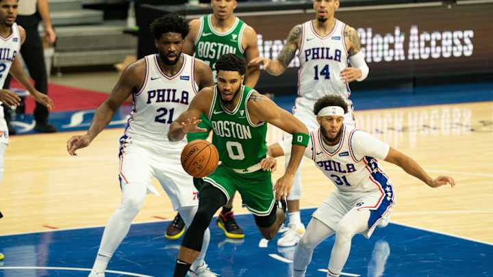 Celtics Broadcast Trolls Joel Embiid During Jayson Tatum Interview Celtics Broadcast Trolls Joel Embiid During Jayson Tatum Interview