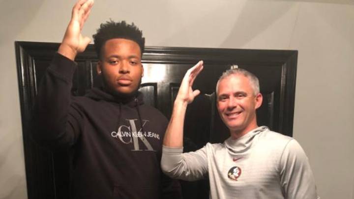 Mike Norvell visits transfer offensive line target