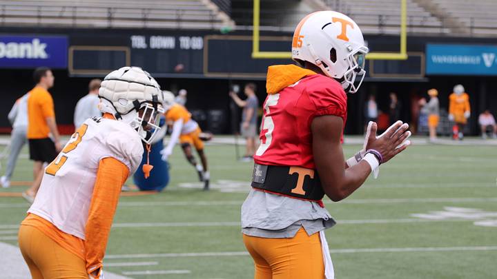 Watch: Highlights From Tennessee's First Bowl Practice in Nashville Ahead of Purdue