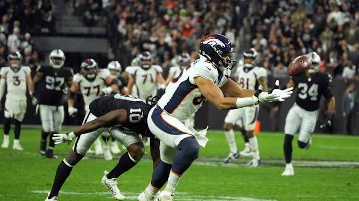 Drew Lock 'Hurting' for Albert Okwuegbunam After Fourth-Quarter Drop vs. Raiders