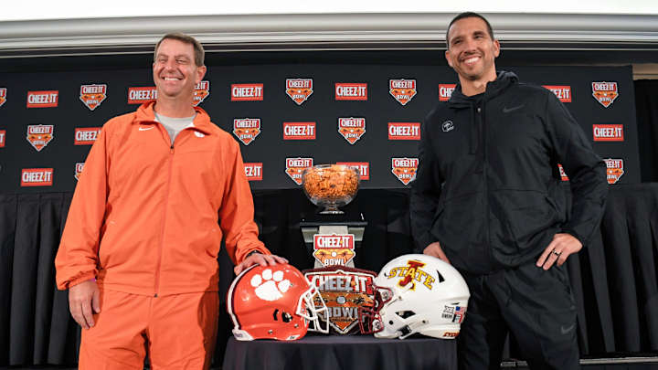 Dabo Swinney's Orange Jumpsuit at Cheez-It Bowl Press Conference Is Going Viral