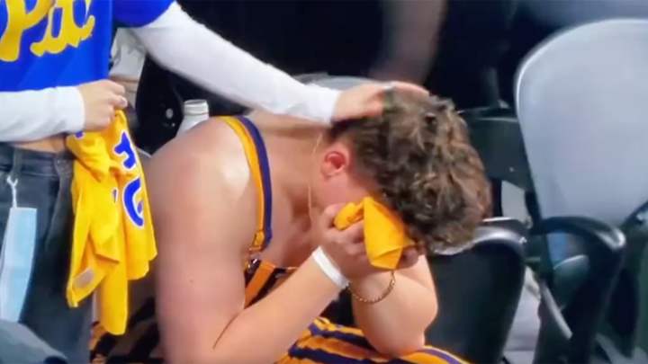 Crying Pitt Fan Becomes Latest College Football Meme After Peach Bowl Collapse Crying Pitt Fan Becomes Latest College Football Meme After Peach Bowl Collapse