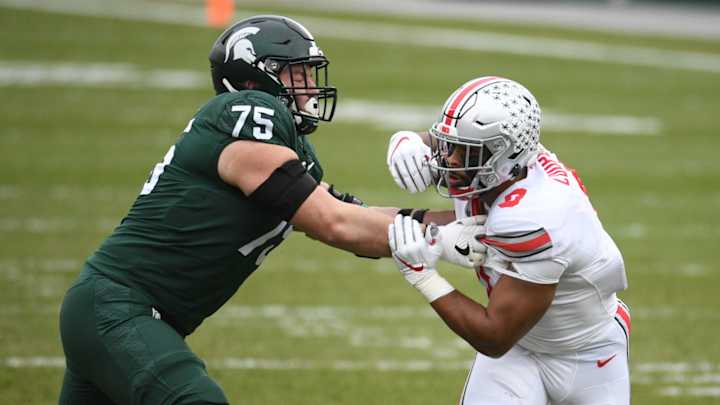 Michigan State starting O-lineman declares for 2022 NFL Draft