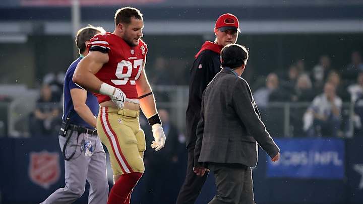 Niners DE Nick Bosa Leaves Game in Second Quarter After Scary Collision