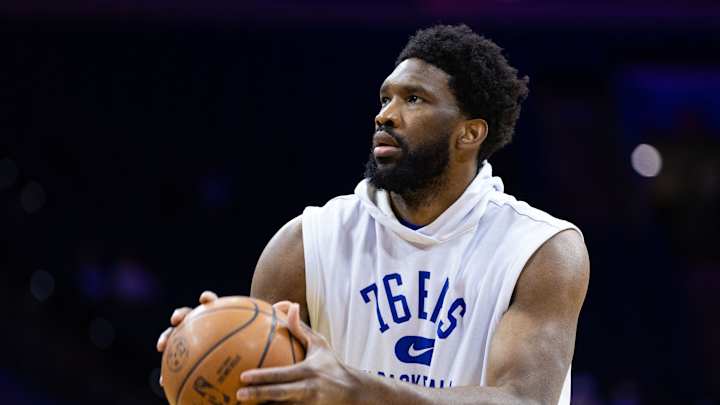 Joel Embiid's Reaction to Poster Dunk vs. Cavaliers