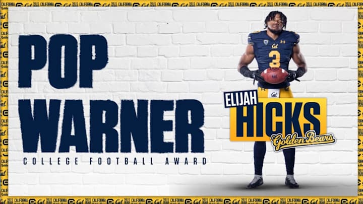 Cal Football: Elijah Hicks Wins Pop Warner Award for Leadership On and Off Field Cal Football: Elijah Hicks Wins Pop Warner Award for Leadership On and Off Field