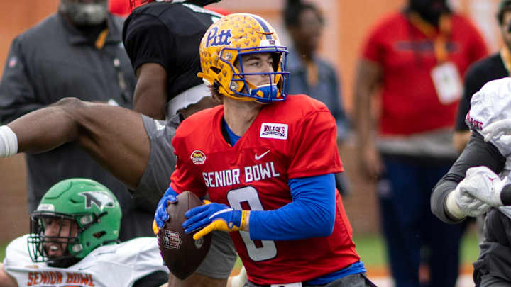 Falcons QB Target? Kenny Pickett Highlights; Senior Bowl Day 1