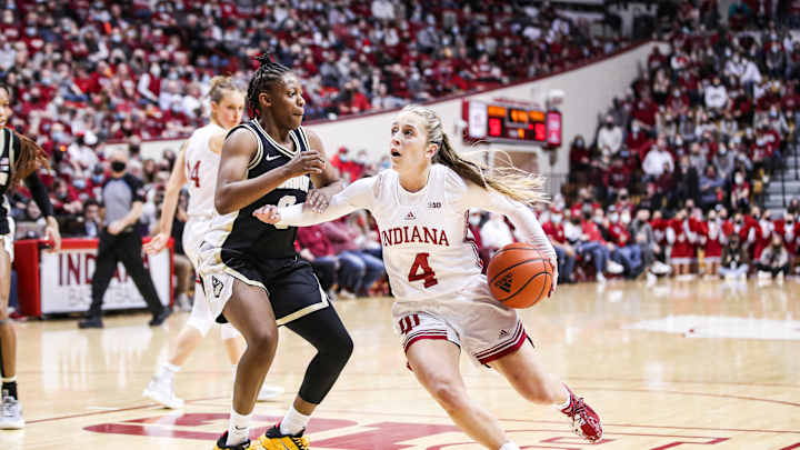 Indiana Women Beat Purdue For 2nd Time This Season, Winning 64-57 In Front of Large Crowd