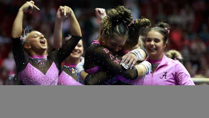 Alabama Gymnastics Embodies 'For Her' in Power of Pink Win over Georgia