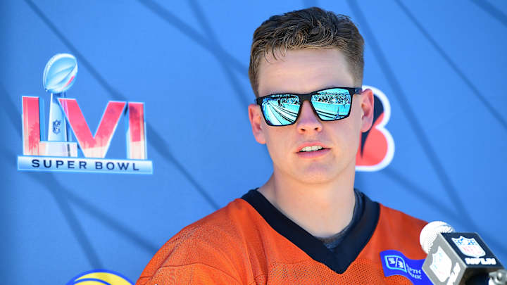 Joe Burrow’s Bengals-Themed Super Bowl Pregame Outfit Did Not Disappoint Joe Burrow’s Bengals-Themed Super Bowl Pregame Outfit Did Not Disappoint