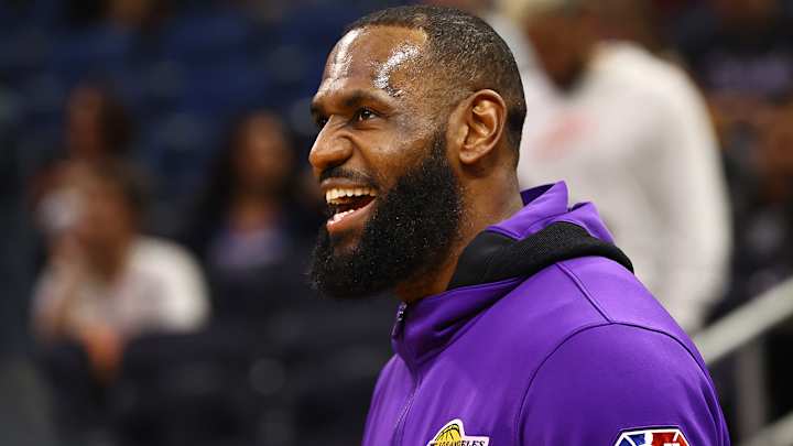 LeBron James Celebrates After Odell Beckham Jr. Scores First TD of Super Bowl LVI LeBron James Celebrates After Odell Beckham Jr. Scores First TD of Super Bowl LVI