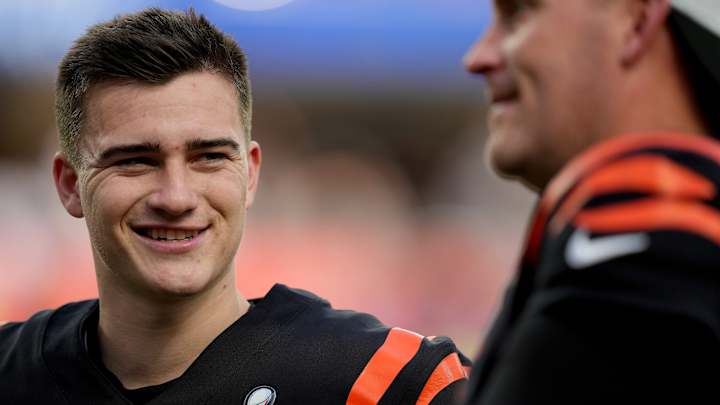 Bengals Kicker Evan McPherson Stays on Field to Watch Super Bowl Halftime Show