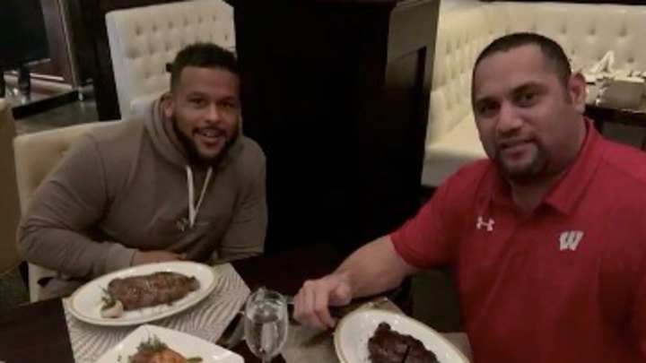 Aaron Donald Gives a Super Bowl Thank You to Coach Nokes