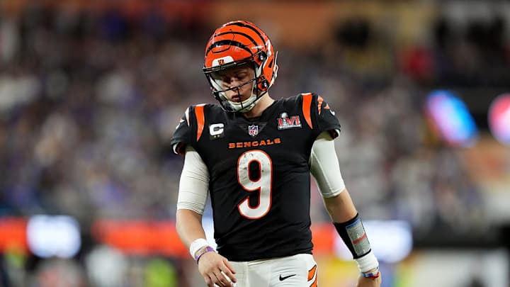 Joe Burrow Goes on Stage With Kid Cudi After Super Bowl Loss