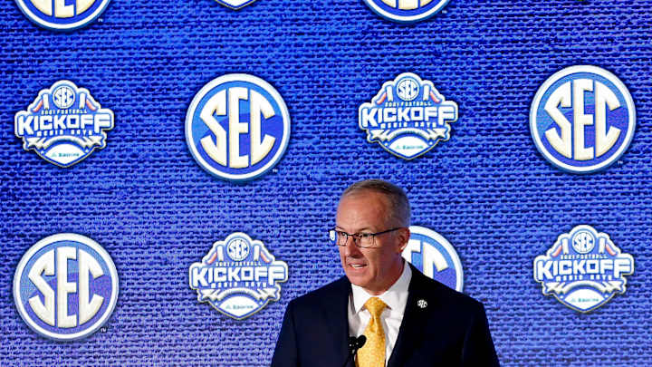 SEC Commissioner Greg Sankey Weighs in on NIL Feud Between Conference Coaches