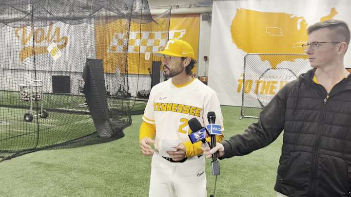 Watch: Vols Baseball HC Tony Vitello Applauds Chase Burns, Reacts to Season Opening Win
