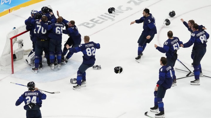 Finland Beats Russian Olympic Committee for First Hockey Gold Medal