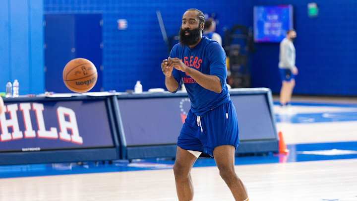 James Harden Linked Up With Sixers Legend Allen Iverson at All-Star Game