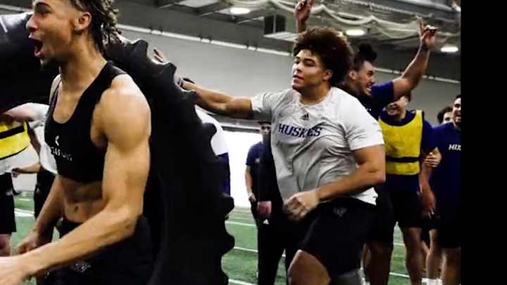 Husky Freshman Parker Brailsford Never Gets Tire-d in UW Winter Conditioning