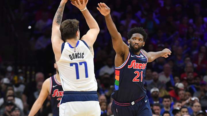 Joel Embiid, James Harden Discuss Sixers' Defensive Success vs. Luka Doncic