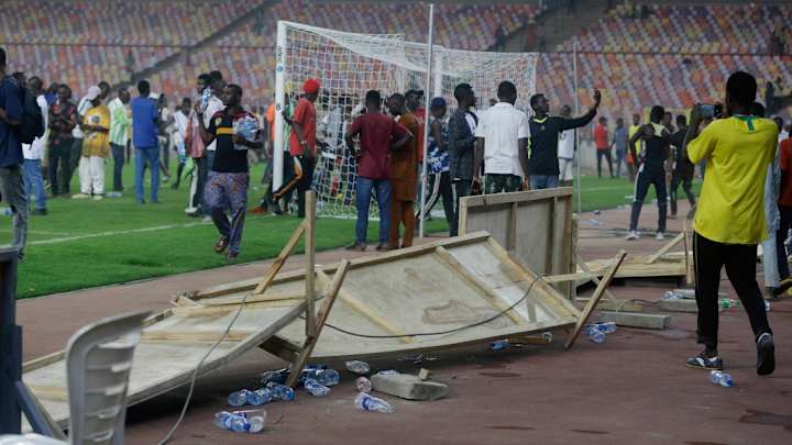 Nigeria Fans Storm Pitch, Tear Gassed After Team Misses Out on World Cup