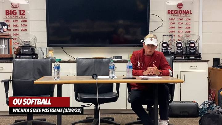 WATCH: Oklahoma Softball's Postgame Press Conference After Beating Wichita State