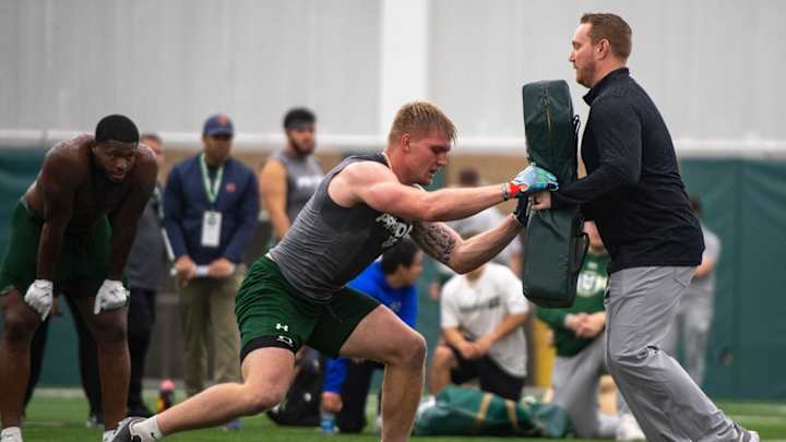 Jaguars TE Coach Richard Angulo Attends Colorado State's Trey McBride's Pro Day